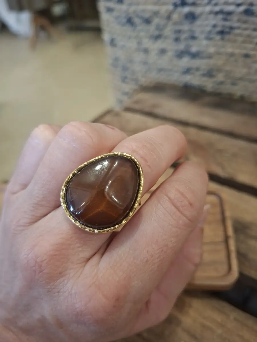 bague Gina marron