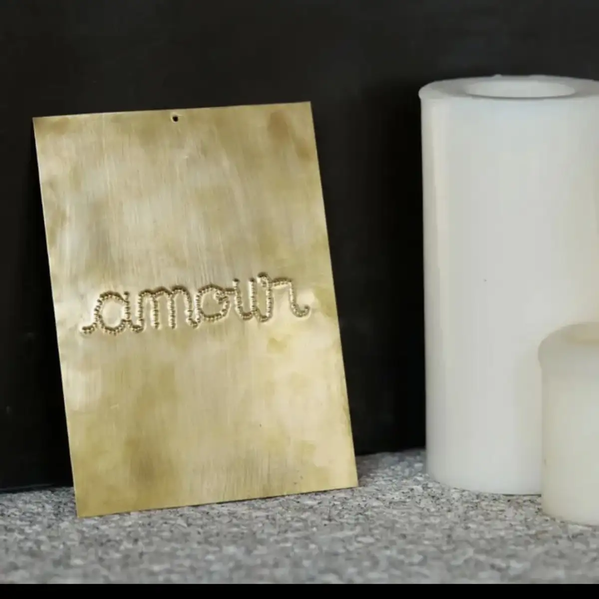 plaque en laiton amour