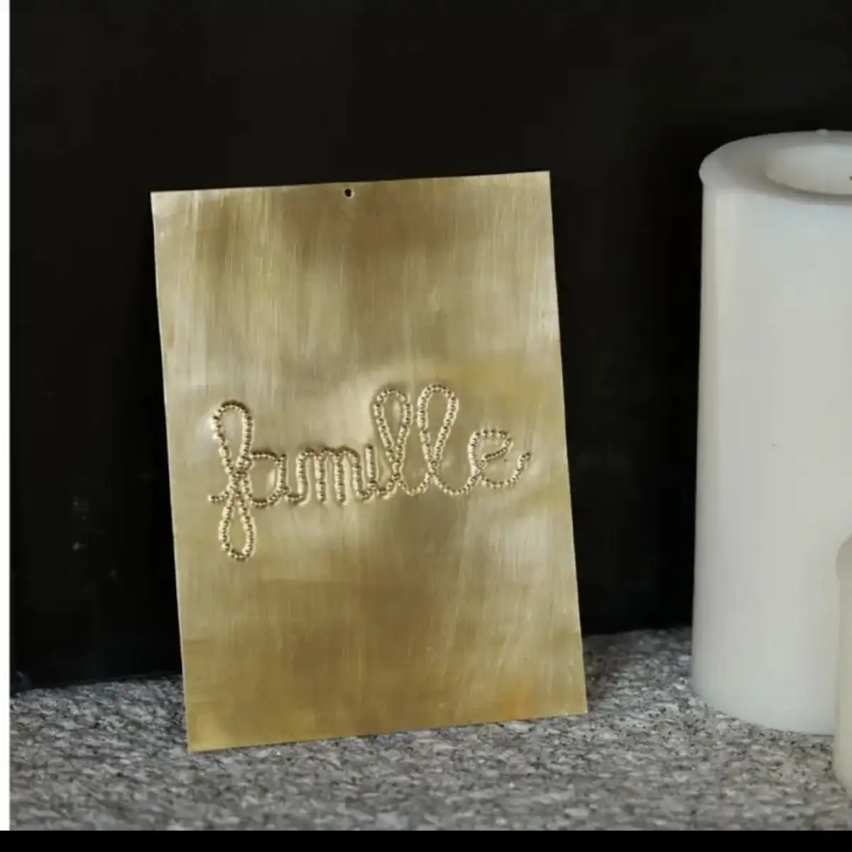 plaque laiton famille