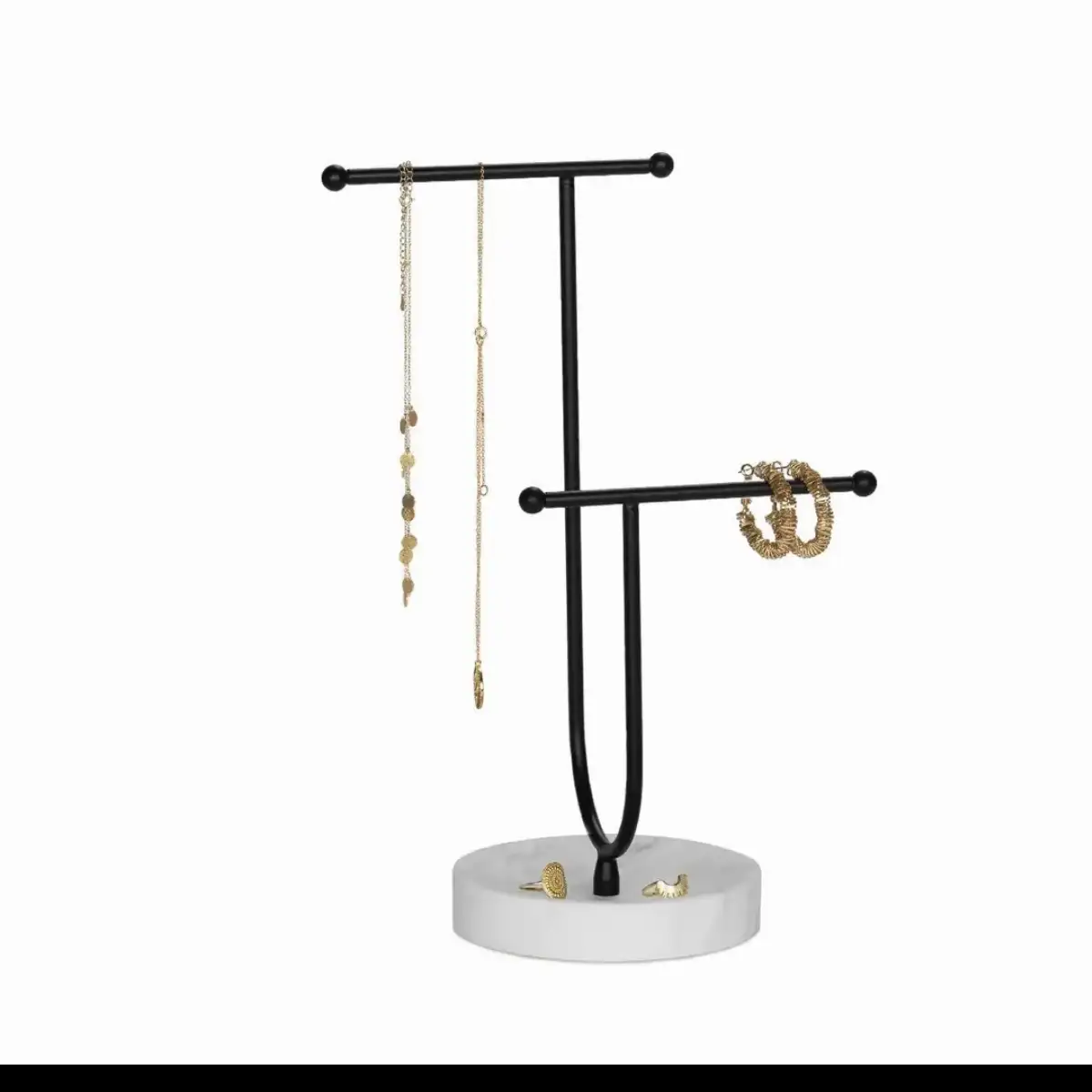 porte bijoux noir et marbre