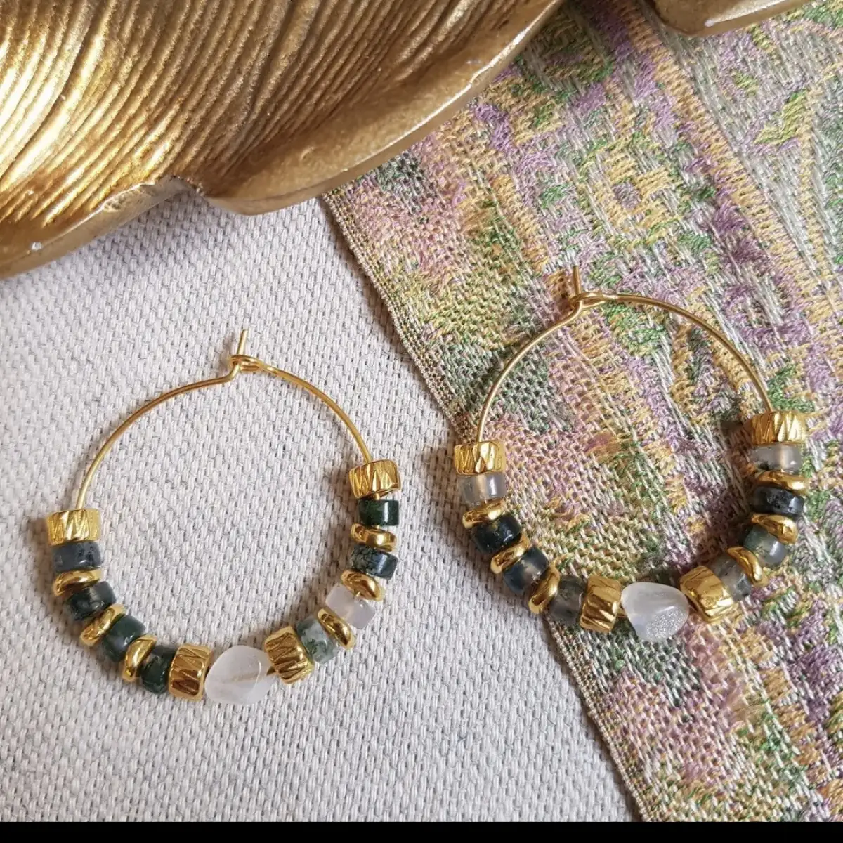 boucles d'oreilles agate