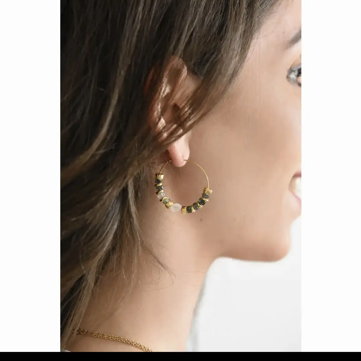 boucles d'oreilles agate