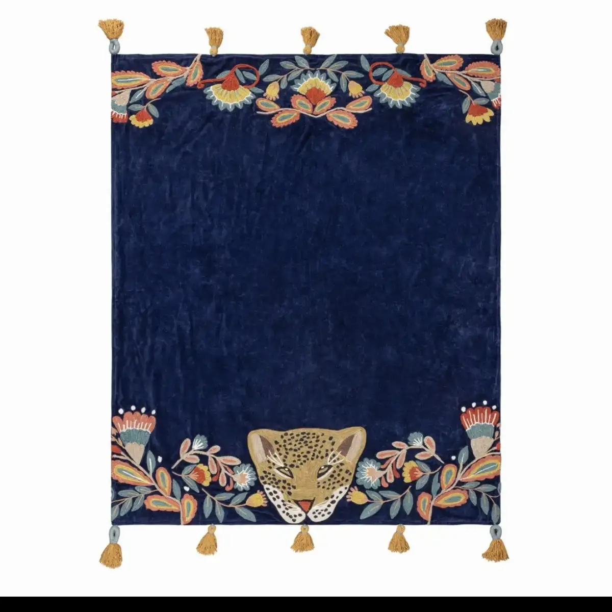 plaid léopard bleu royal