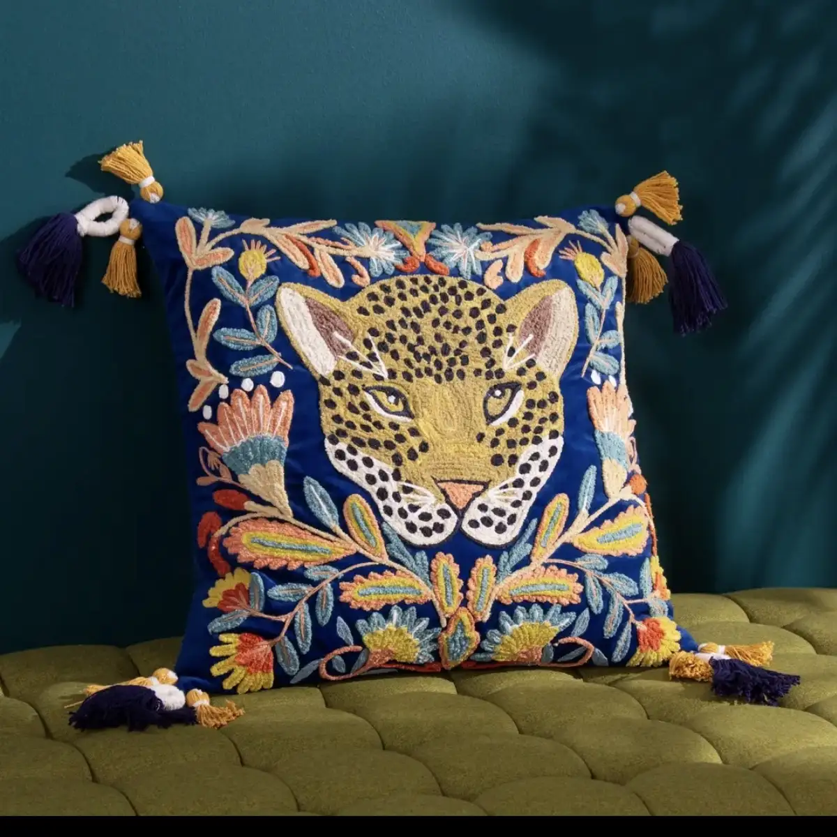 housse de coussin léopard