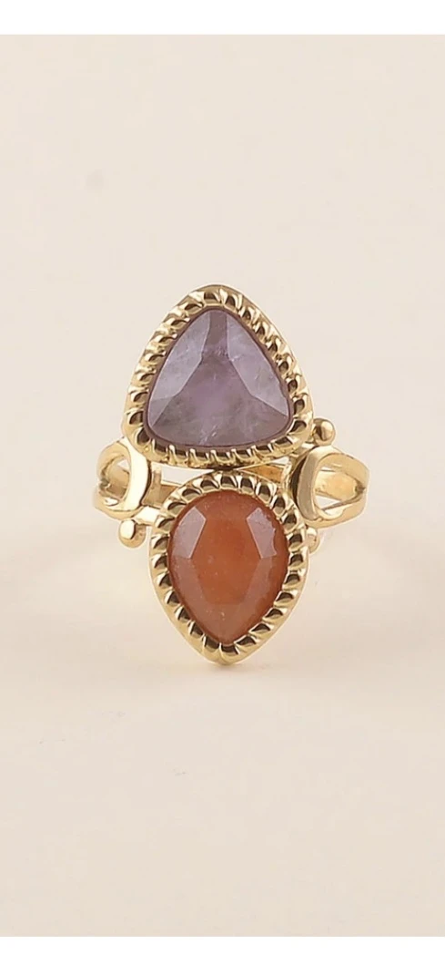 bague molly violette et brune