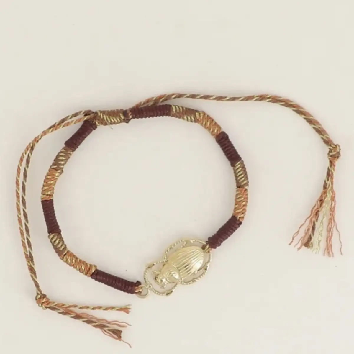 bracelet scarabée marron